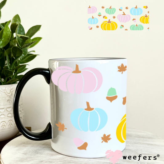 UV DTF Cup Wraps - Colorful Pumpkins 11oz Coffee Mug Weefers