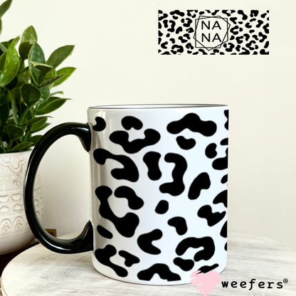 UV DTF Cup Wraps - Nana Black Cheetah 11oz Coffee Mug Weefers