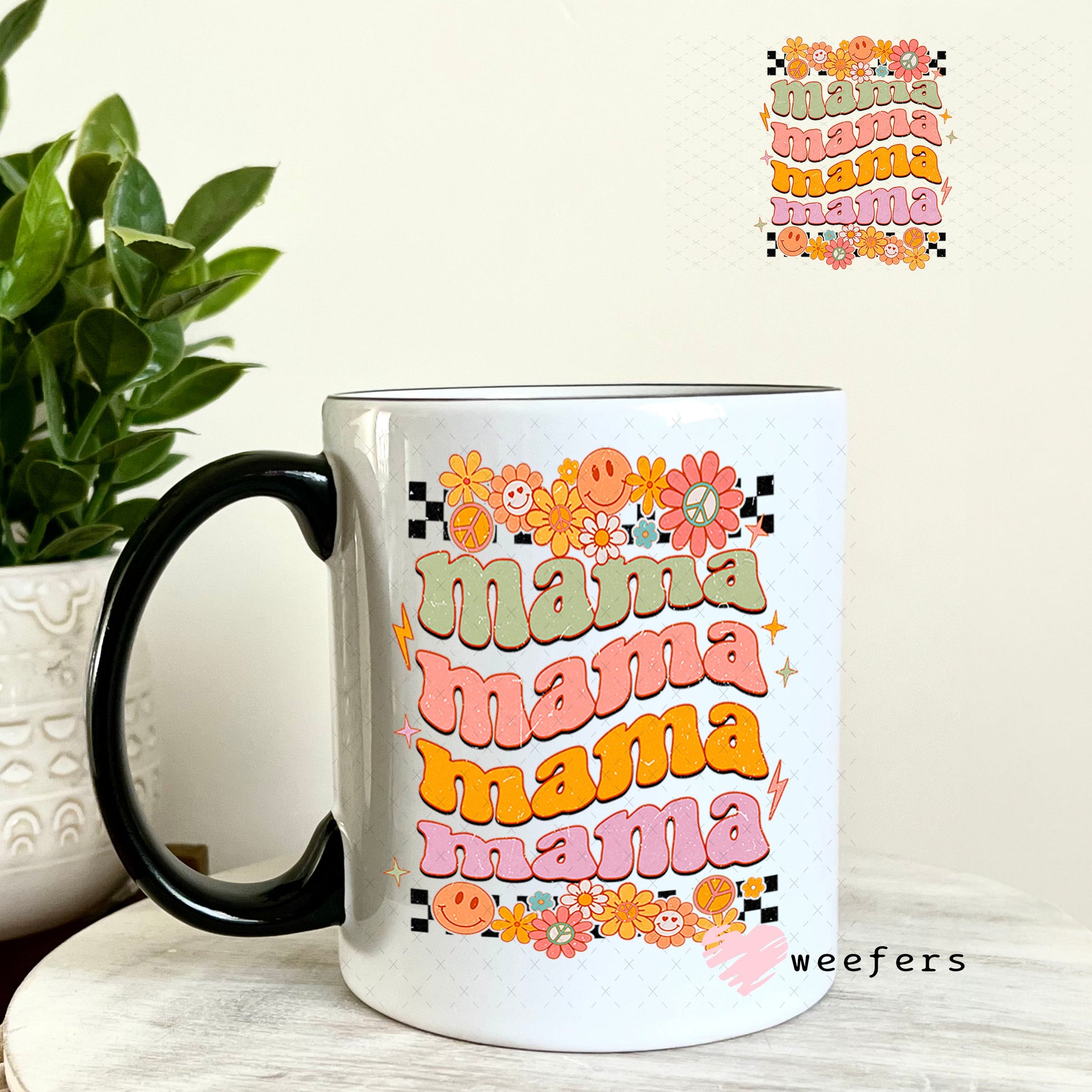 UV DTF Decal - Mama Stacked 11oz Coffee Mug Weefers