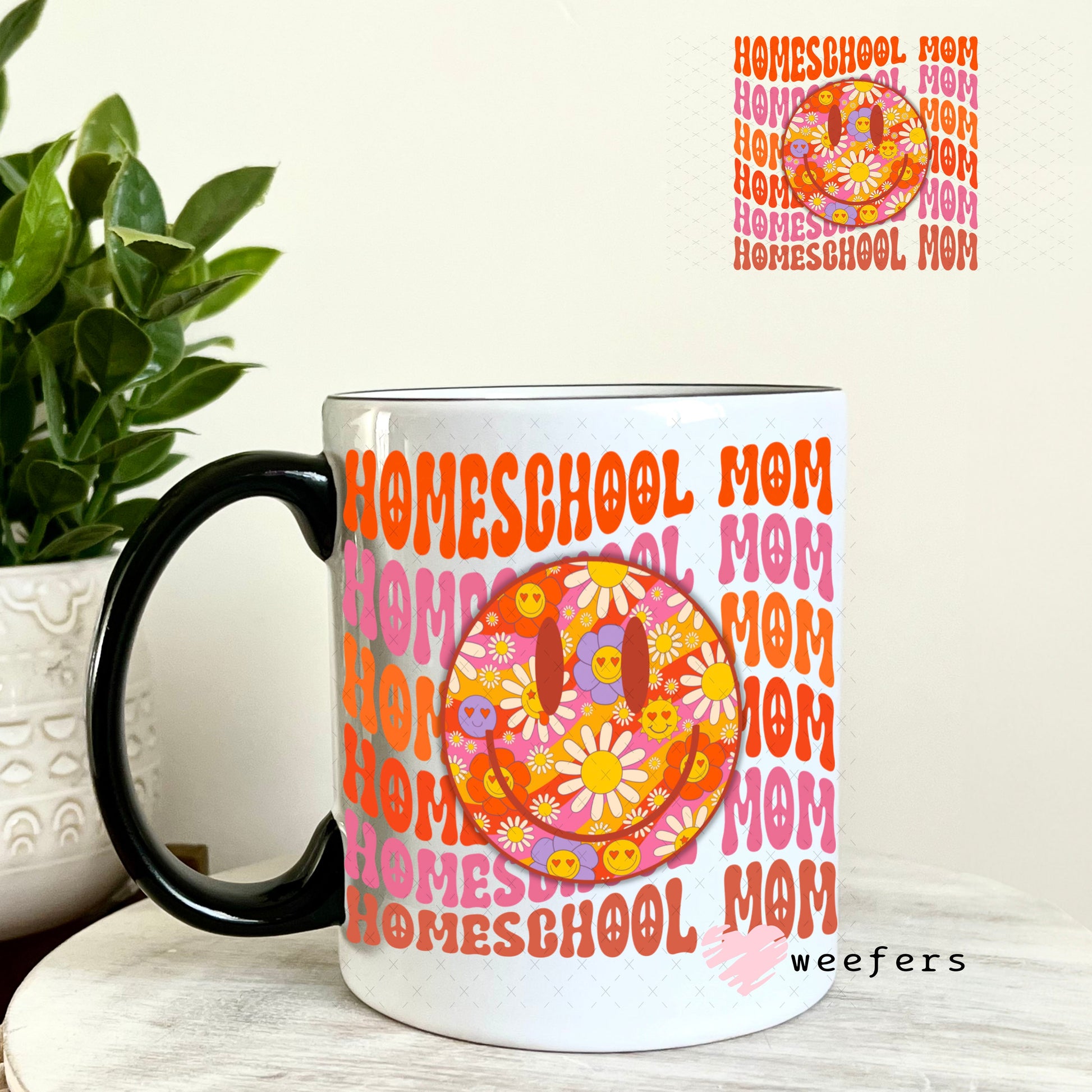UV DTF Decal - Homeschool Mom 11oz Coffee Mug Weefers