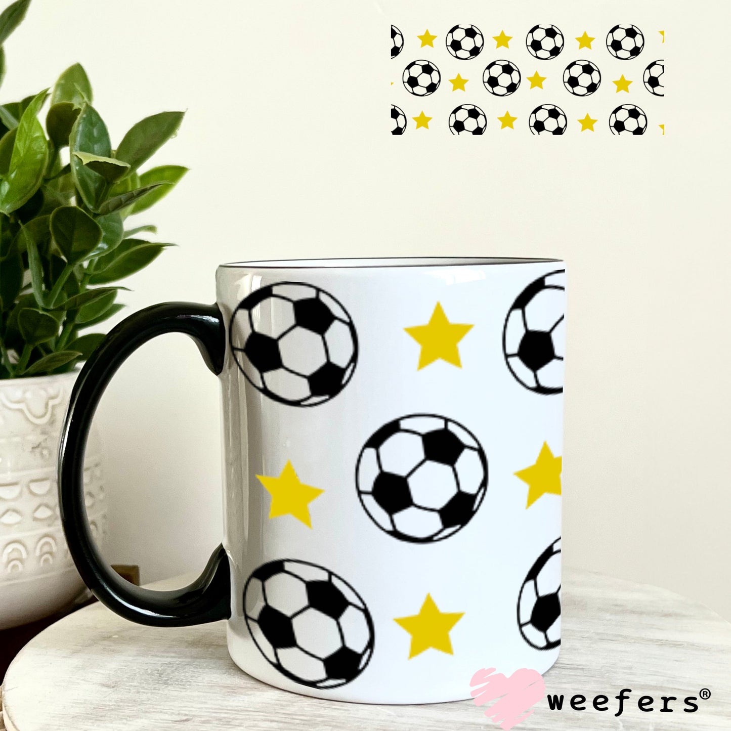 UV DTF Cup Wraps - Soccer Stars 11oz Coffee Mug Weefers