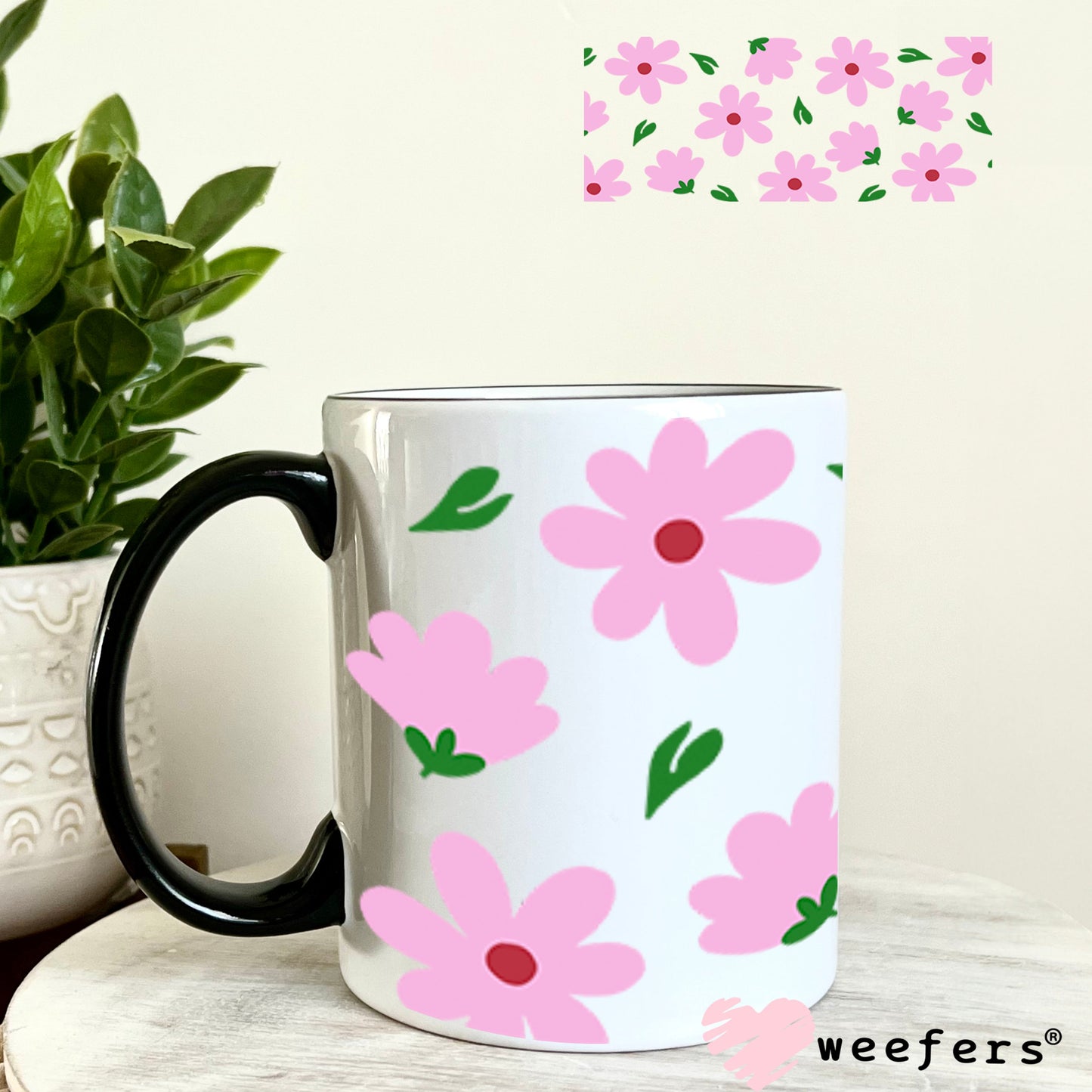 UV DTF Cup Wraps - Purple Flowers 11oz Coffee Mug Weefers