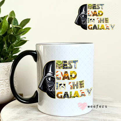 UV DTF Decal - Best Dad in the Galaxy 11oz Coffee Mug Weefers