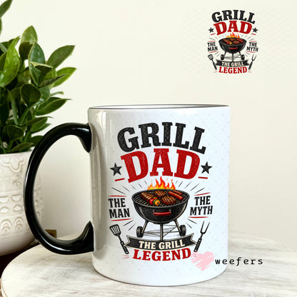 UV DTF Decal - Grill Dad the Grill Legend 11oz Coffee Mug Weefers