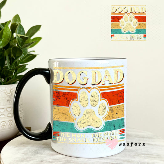UV DTF Decal - Dog Dad Snack Dealer 11oz Coffee Mug Weefers