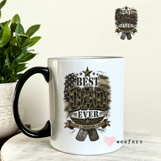 UV DTF Decal - Best Dad Ever 11oz Coffee Mug Weefers