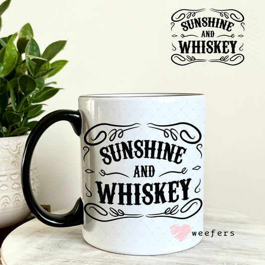 UV DTF Decal - Sunshine and Whiskey 11oz Coffee Mug Weefers