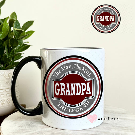 UV DTF Decal - Grandpa The Legend 11oz Coffee Mug Weefers