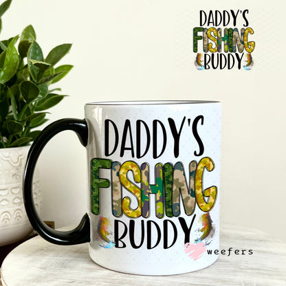 UV DTF Decal - Daddy's Fishing Buddy 11oz Coffee Mug Weefers