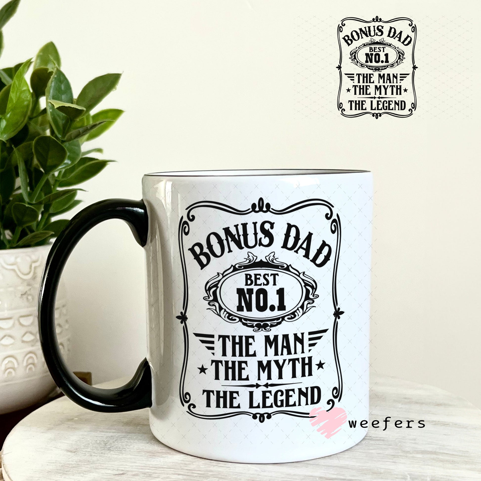 UV DTF Decal - Bonus Dad No. 1 11oz Coffee Mug Weefers
