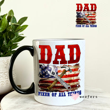 UV DTF Decal - Dad Fixer of all Things 11oz Coffee Mug Weefers