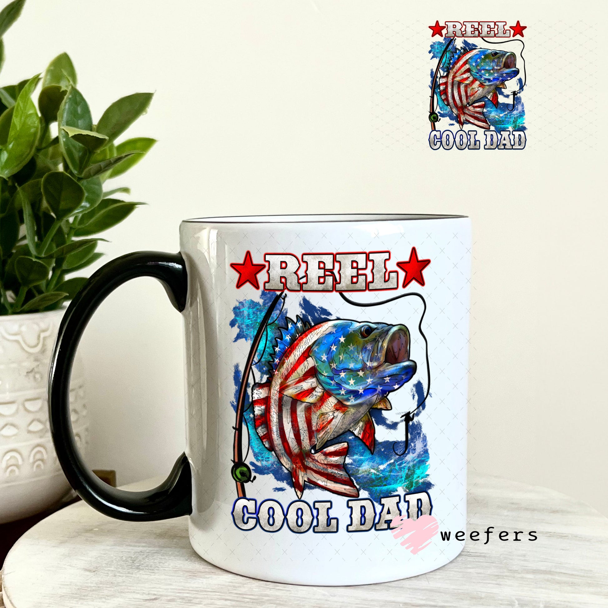 UV DTF Decal - Reel Cool Dad 11oz Coffee Mug Weefers