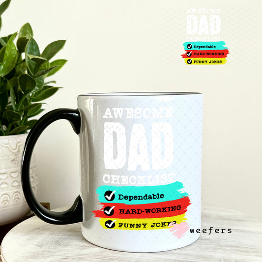 UV DTF Decal - Awesom Dad 11oz Coffee Mug Weefers