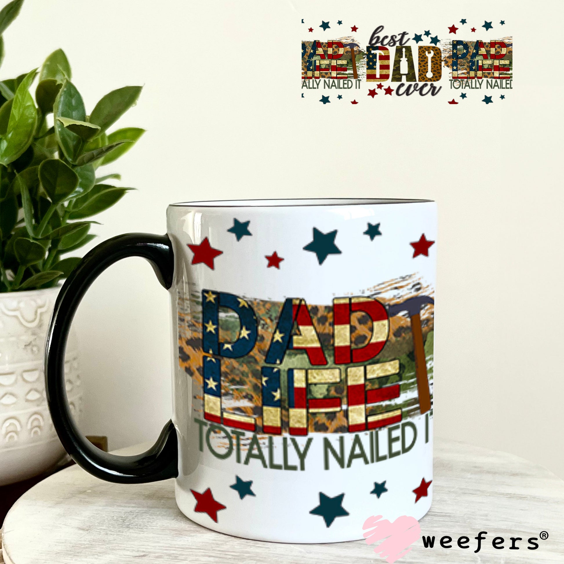 UV DTF Cup Wraps - Best Dad Ever 11oz Coffee Mug Weefers