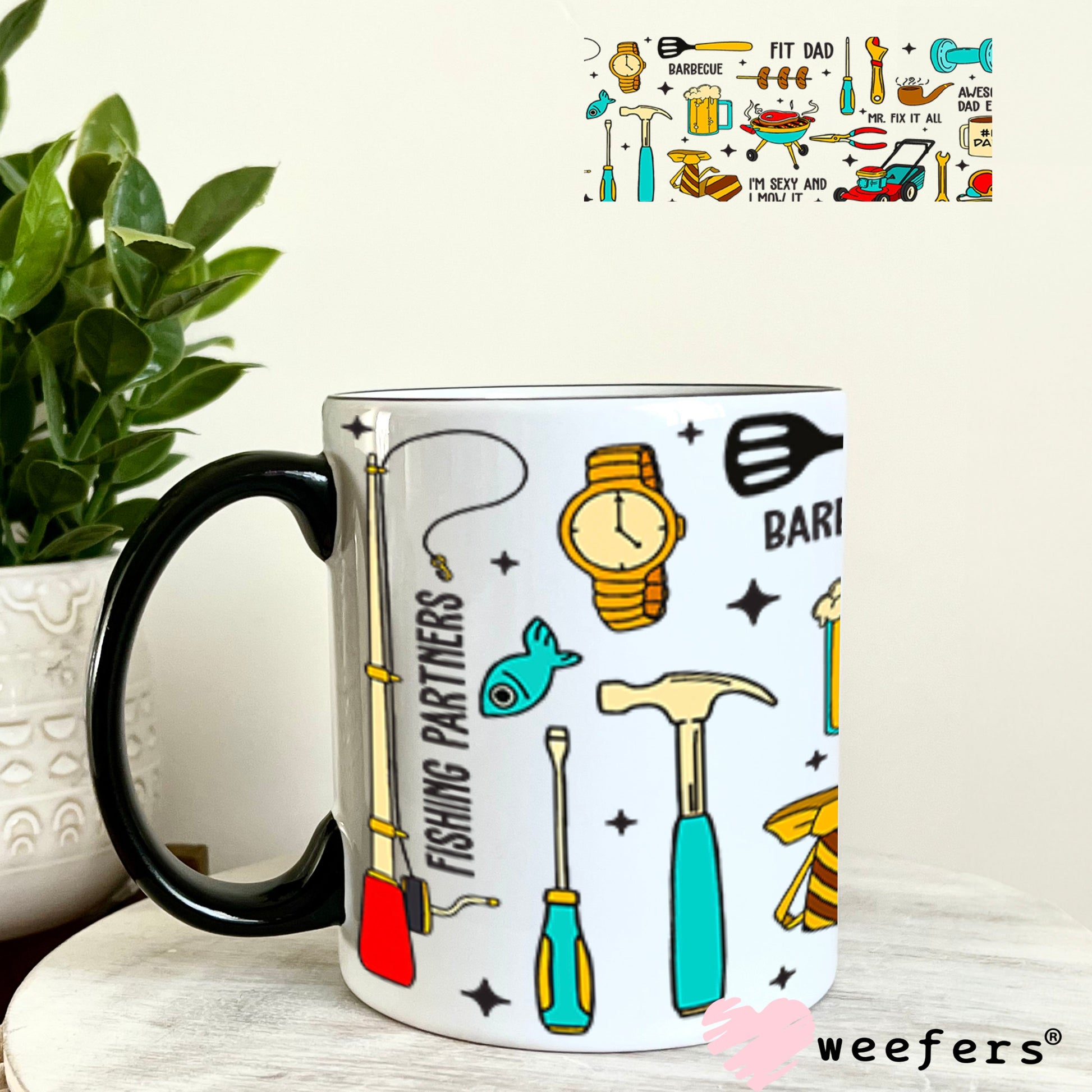 UV DTF Cup Wraps - Dad Favorite Things 11oz Coffee Mug Weefers