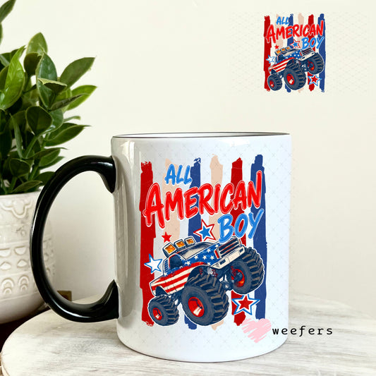 UV DTF Decal - All American Boy USA 11oz Coffee Mug Weefers