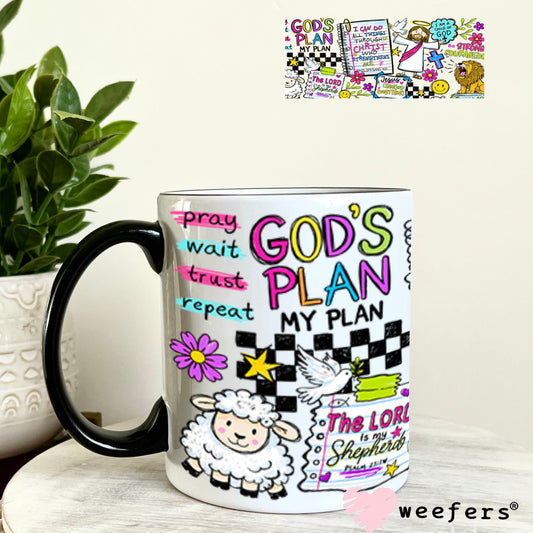 UV DTF Cup Wraps - God's Plan 11oz Coffee Mug Weefers