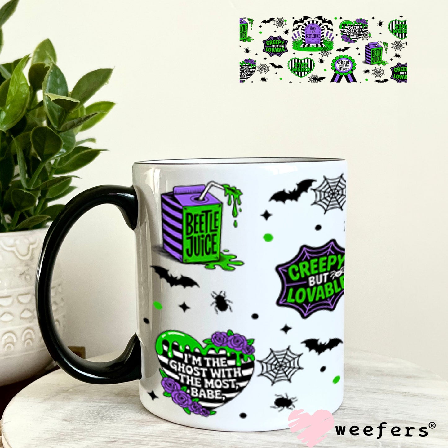 UV DTF Cup Wrap – USA Red White Blue Bows 11oz Coffee Mug Weefers