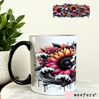 UV DTF Cup Wrap – USA Red White Blue Bows 11oz Coffee Mug Weefers