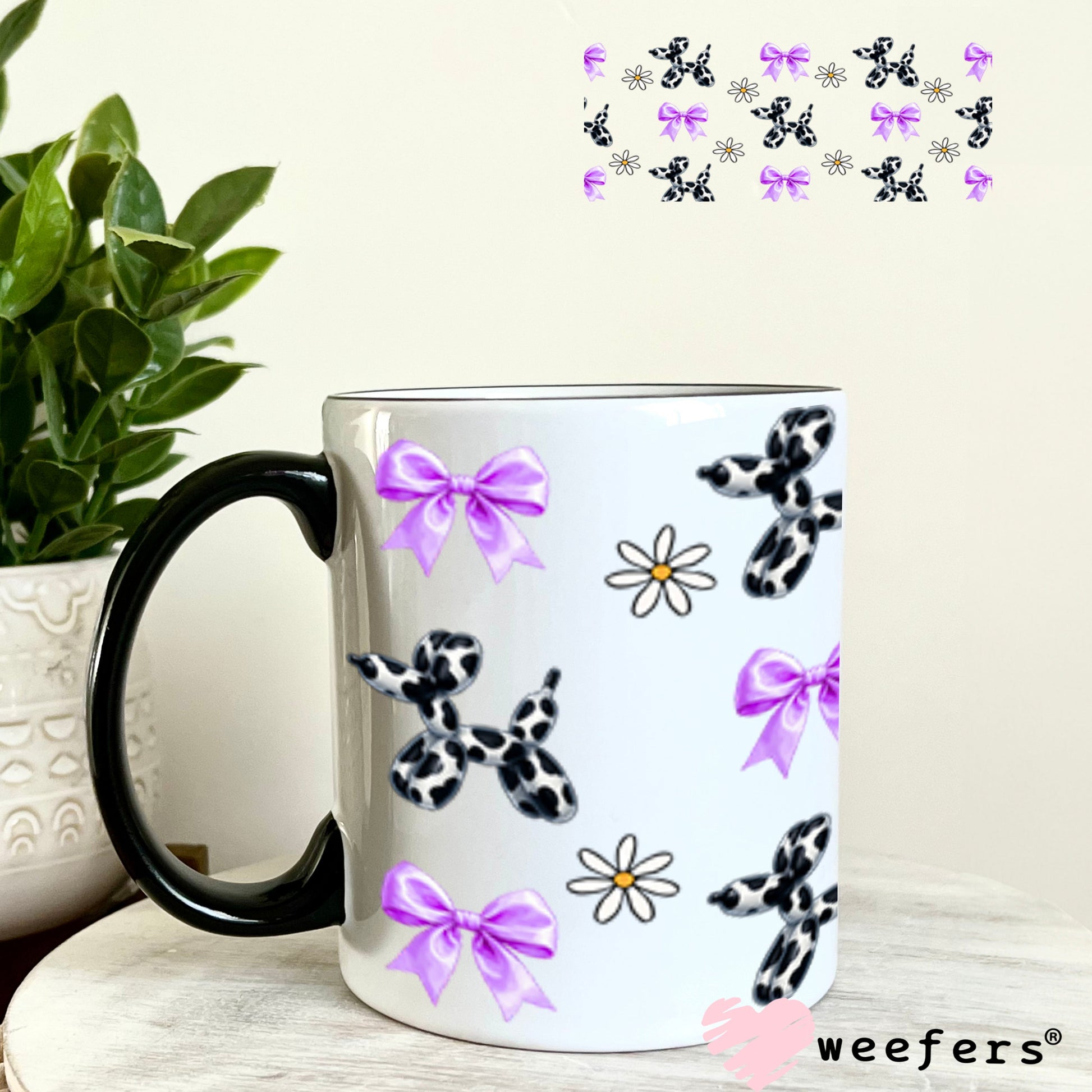 UV DTF Cup Wrap – USA Red White Blue Bows 11oz Coffee Mug Weefers