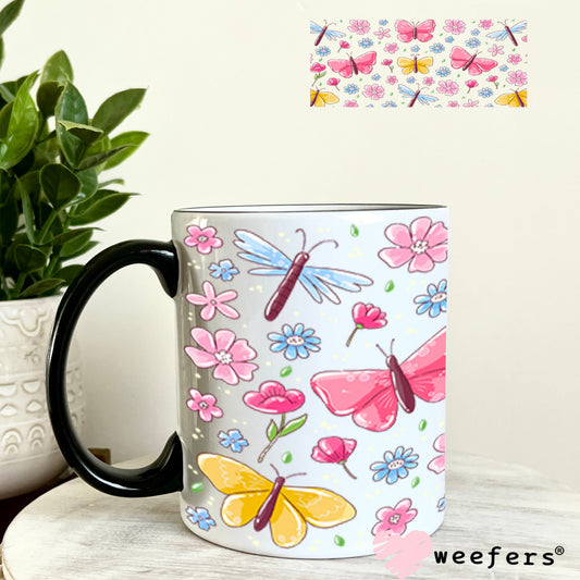 UV DTF Cup Wraps - Butterflies and Dragon Flies 11oz Coffee Mug Weefers
