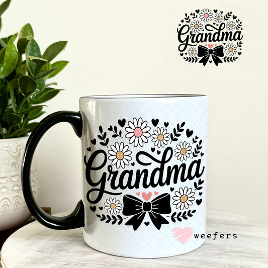 UV DTF Decal - Grandma Black Bow 11oz Coffee Mug Weefers
