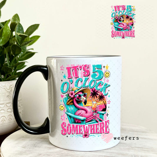 UV DTF Decal - It's 5 o'clock Somewhere 11oz Coffee Mug Weefers