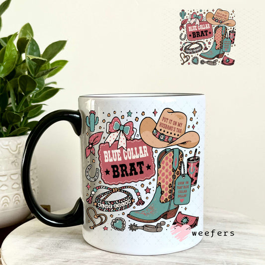 UV DTF Decal - Blue Collar Brat 11oz Coffee Mug Weefers