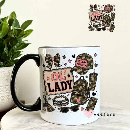 UV DTF Decal - Ol' Lady 11oz Coffee Mug Weefers