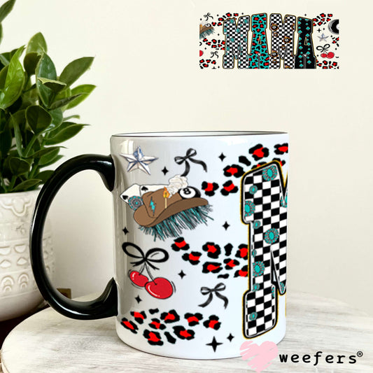 UV DTF Cup Wraps - Western Leopard Mama - Weefers® Exclusive 11oz Coffee Mug Weefers