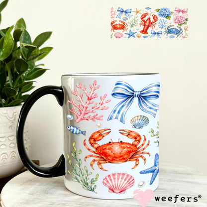 UV DTF Cup Wrap – USA Red White Blue Bows 11oz Coffee Mug Weefers