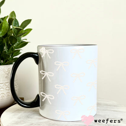 UV DTF Cup Wrap – USA Red White Blue Bows 11oz Coffee Mug Weefers