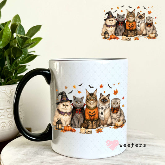 UV DTF Decal - Halloween Cat Friend 11oz Coffee Mug Weefers