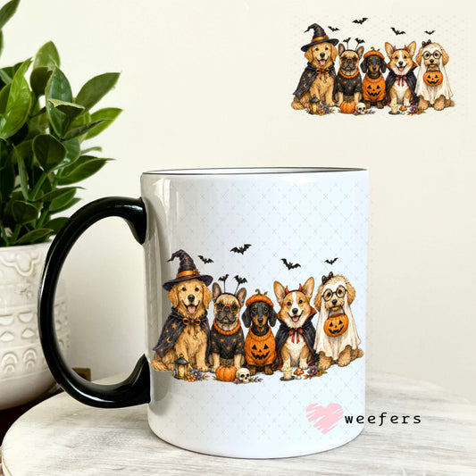 UV DTF Decal - Halloween Dog Friends 11oz Coffee Mug Weefers