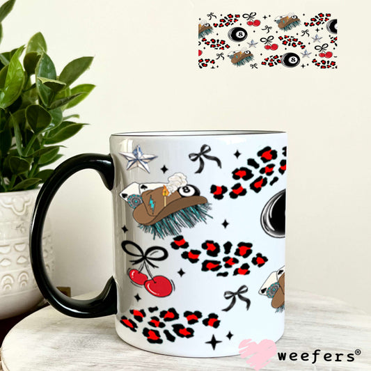 UV DTF Cup Wraps - Western Leopard Mama Elements - Weefers® Exclusive 11oz Coffee Mug Weefers