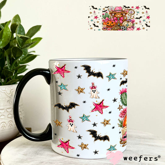 UV DTF Cup Wraps - Bougie Cow Halloween - Weefers® Exclusive 11oz Coffee Mug Weefers