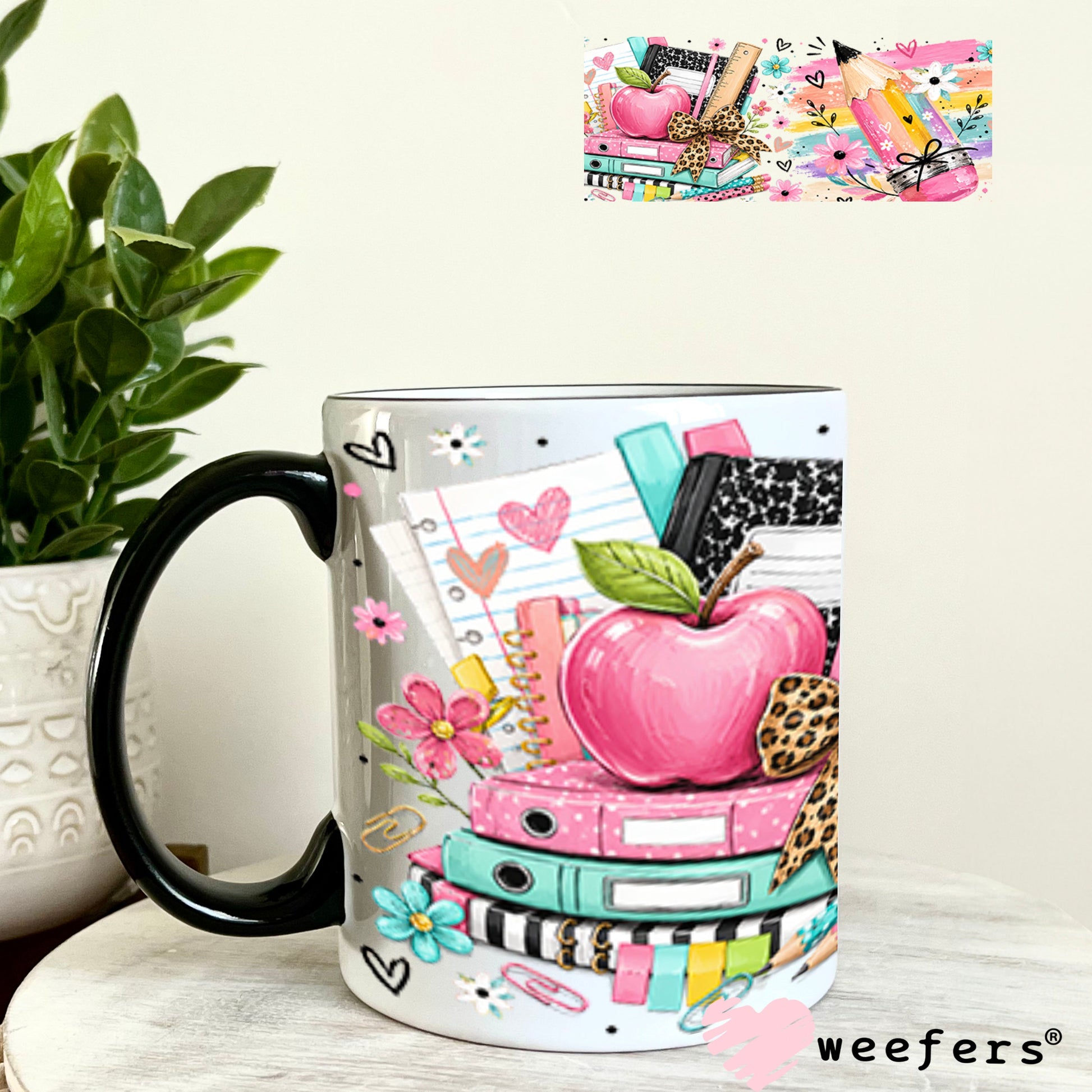 UV DTF Cup Wrap – USA Red White Blue Bows 11oz Coffee Mug Weefers