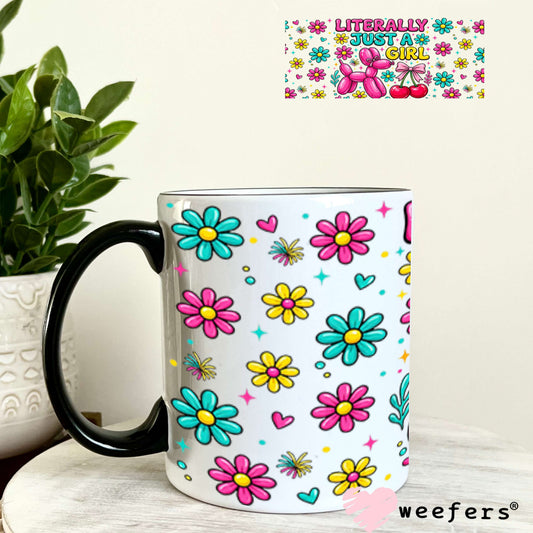 UV DTF Cup Wraps - Literally Just a Girl Balloon Dog - Weefers® Exclusive 11oz Coffee Mug Weefers