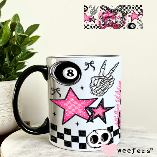 UV DTF Cup Wraps - Raise Hell Darlin Edgy - Weefers® Exclusive 11oz Coffee Mug Weefers