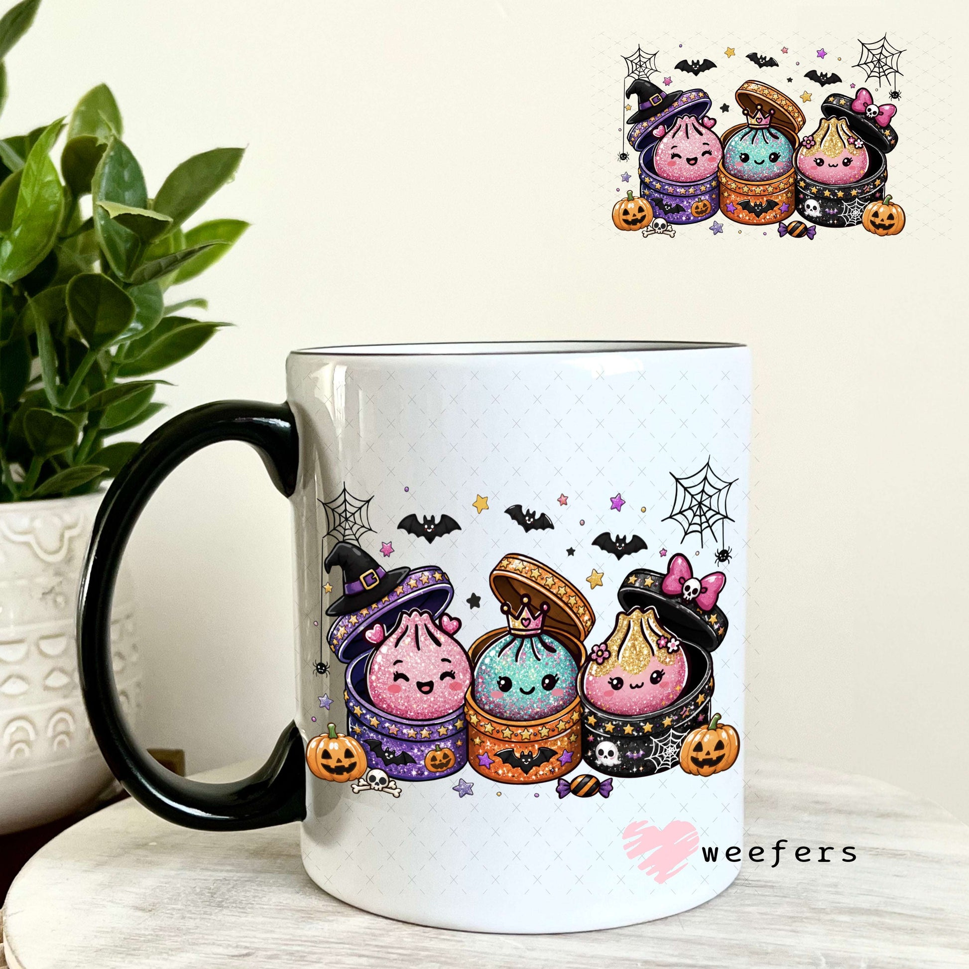 UV DTF Decal - Halloween Dumplings 11oz Coffee Mug Weefers