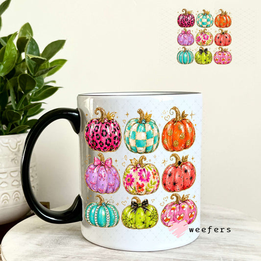 UV DTF Decal - Bougie Pumpkins 11oz Coffee Mug Weefers