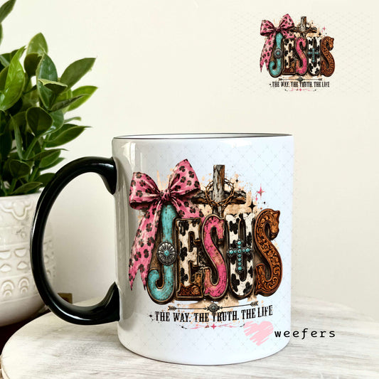 UV DTF Decal - Jesus The Way The Truth The Life 11oz Coffee Mug Weefers