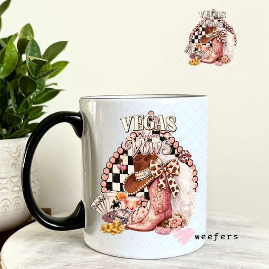 UV DTF Decal - Vegas Vows Bride 11oz Coffee Mug Weefers