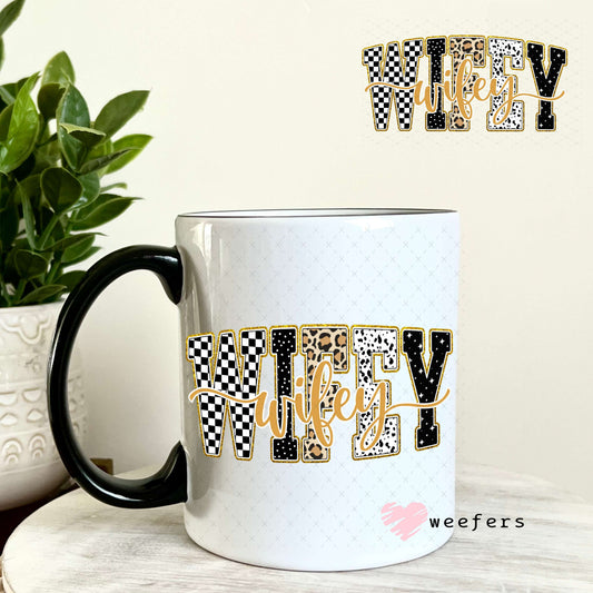 UV DTF Decal - Wifey Leopard 11oz Coffee Mug Weefers