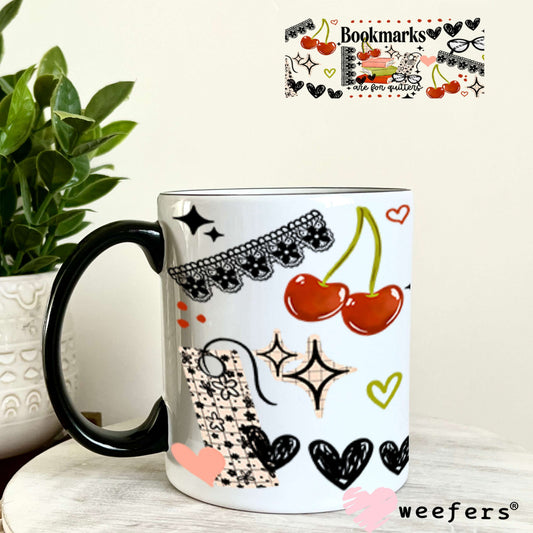 UV DTF Cup Wraps - Bookmarks are for Quitters 11oz Coffee Mug Weefers
