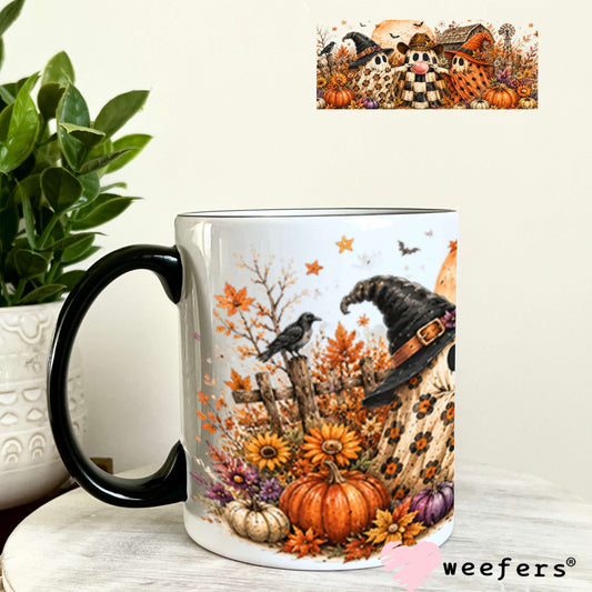 UV DTF Cup Wraps - Fall Ghosts Bubble Pop 11oz Coffee Mug Weefers