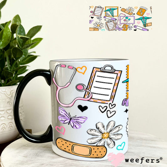 UV DTF Cup Wraps - Nurse Job Tools 11oz Coffee Mug Weefers
