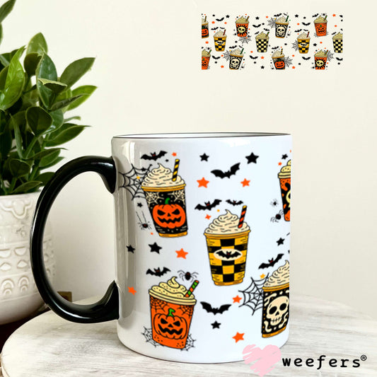 UV DTF Cup Wraps - Spooky Halloween Drinks 11oz Coffee Mug Weefers