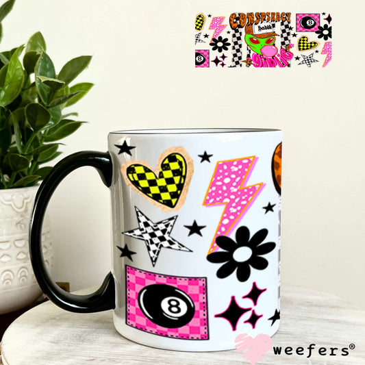 UV DTF Cup Wraps - Conspiracy Girlie - Weefers® Exclusive 11oz Coffee Mug Weefers