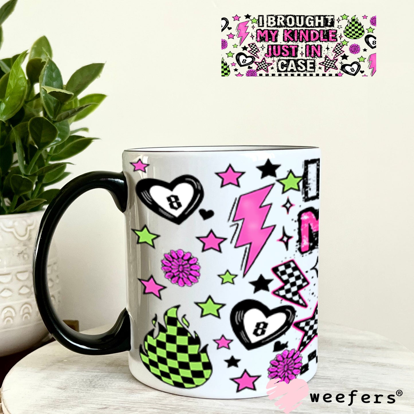 UV DTF Cup Wrap – USA Red White Blue Bows 11oz Coffee Mug Weefers